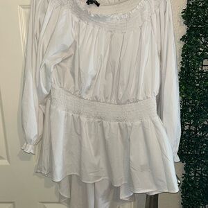 New Look White Ruffled Blouse